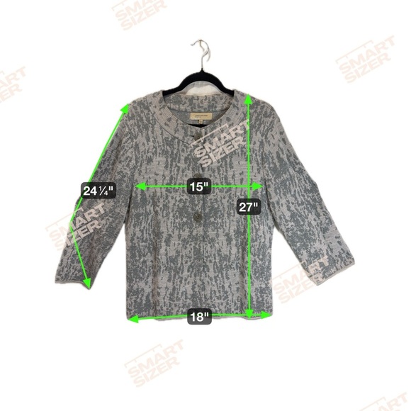 Jones New York Collection Gray Knit Two Piece Skirt Set Size Top L and Bottom M - Picture 10 of 14